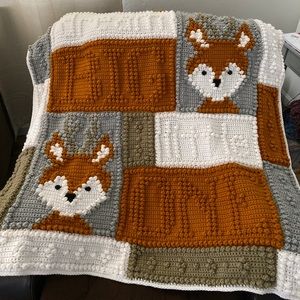 Handmade crocheted blanket